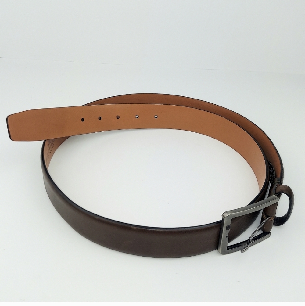 Trafalgar Men's Brown Leather Kane Belt 42 - Picture 4 of 9